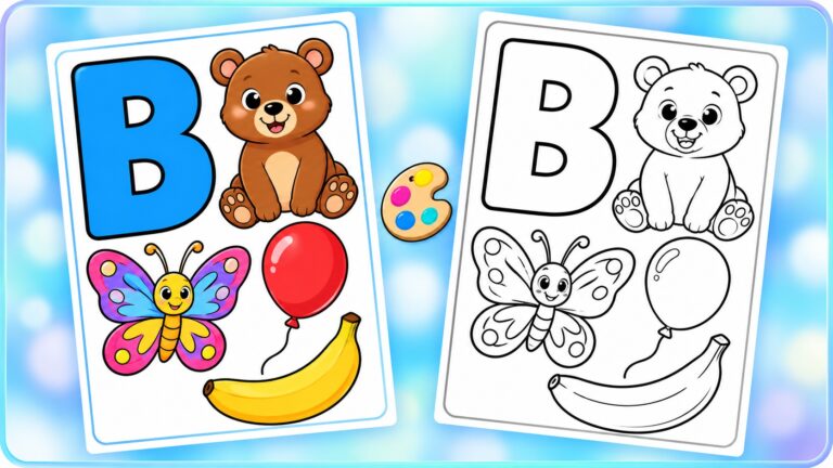 Letter B Coloring Pages