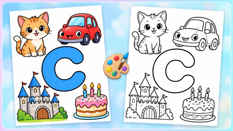 Free Printable Letter C Coloring Pages for Kids