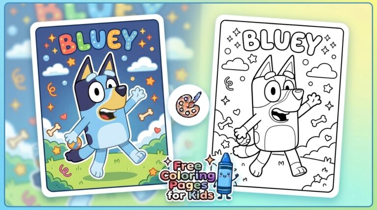 bluey coloring pages