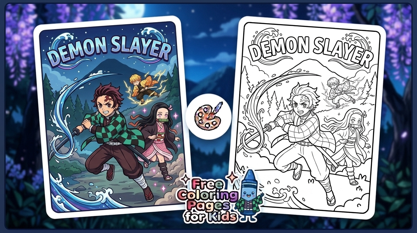 demon slayer coloring pages