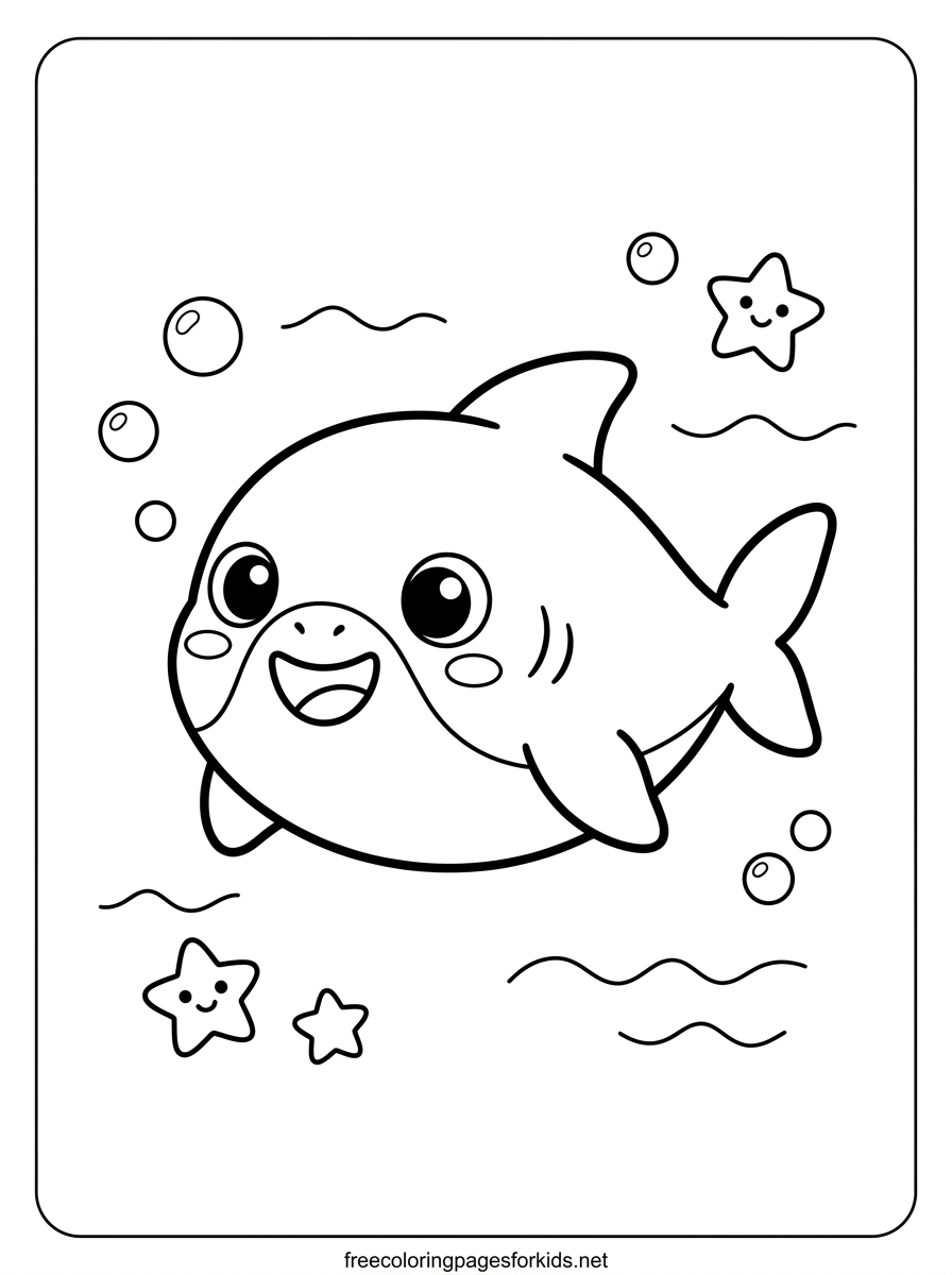 Baby Shark Coloring Page