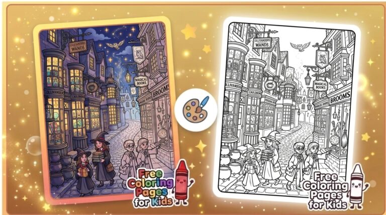 Free Harry Potter Coloring Pages Printable for Kids and Fans