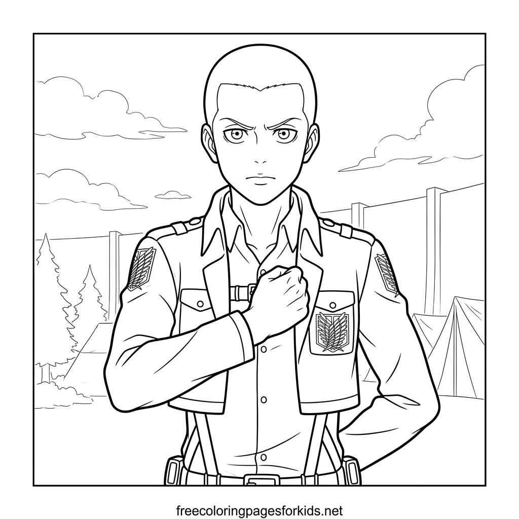 Scout Saluting Coloring Page