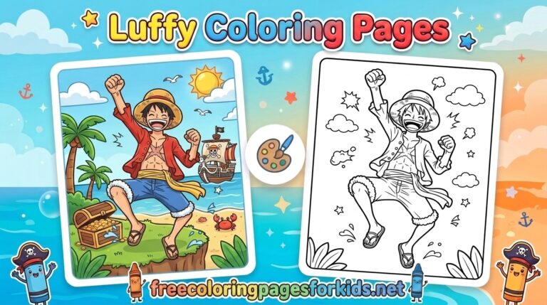Luffy Coloring Pages: Free Printable Sheets for Kids