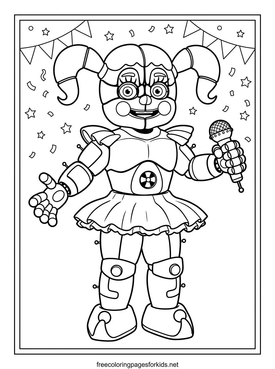 Circus Baby Coloring Page