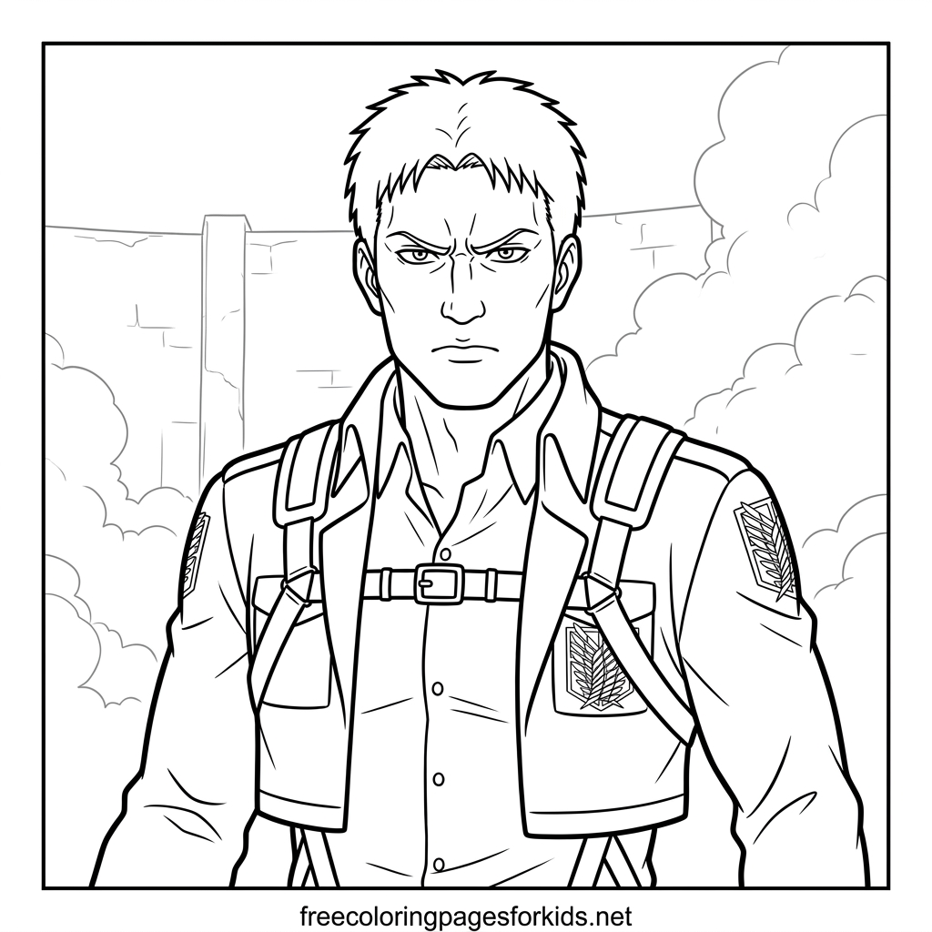 Determined Scout Soldier Coloring Page