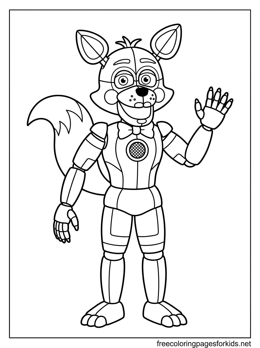 Funtime Foxy Coloring Page