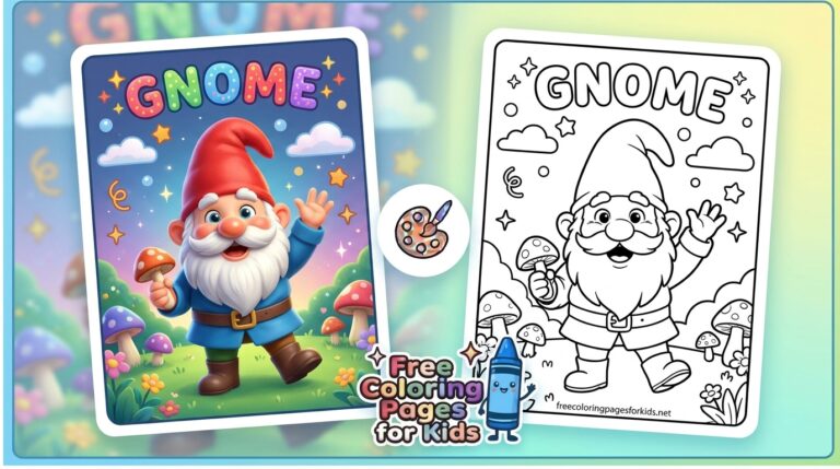 gnome coloring pages