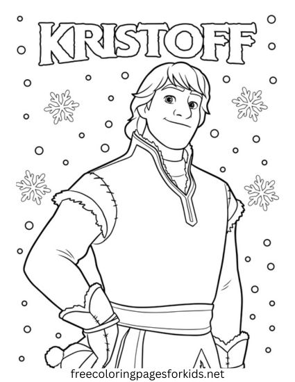 Kristoff Coloring Page